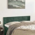 vidaXL Tăblii de pat, 2 buc., verde închis, 72x5x78/88 cm, catifea vidaXL Tăblii de pat, 2 buc., verde închis, 72x5x78/88 cm, catifea