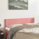 vidaXL Tăblii de pat, 2 buc, roz, 72x5x78/88 cm, catifea