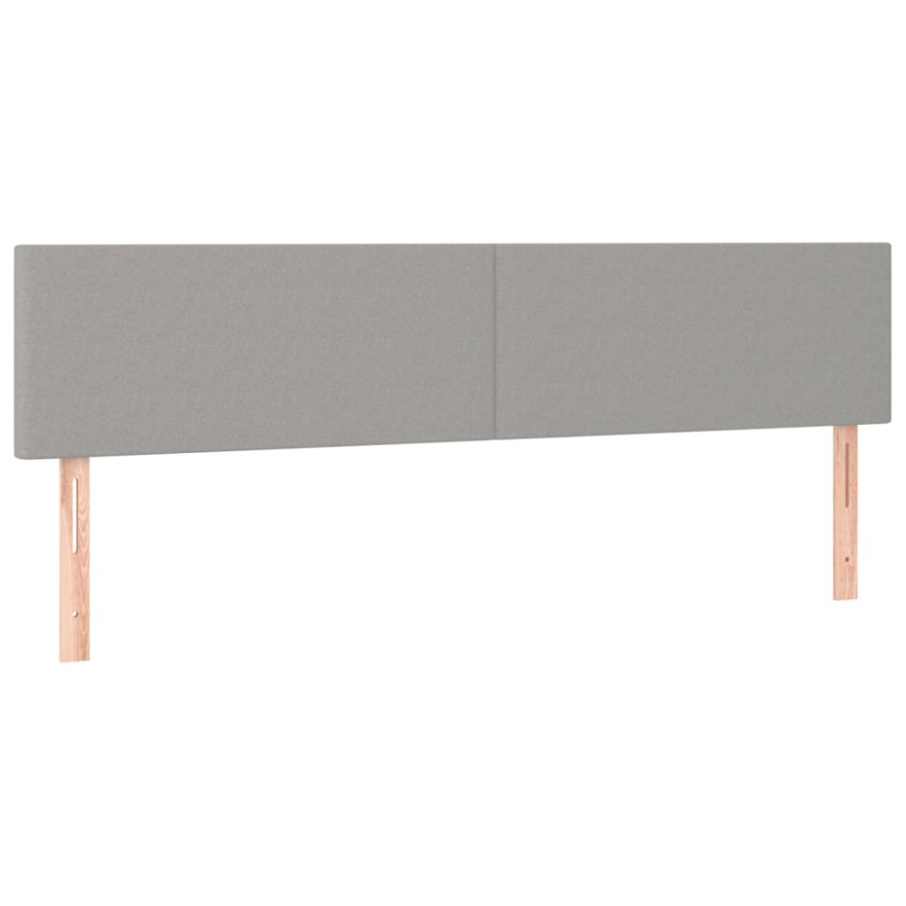 vidaXL Tăblii de pat, 2 buc, gri deschis, 80x5x78/88 cm, textil