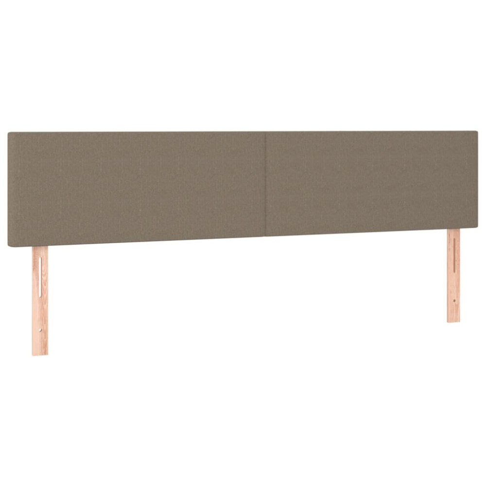 vidaXL Tăblii de pat, 2 buc, gri taupe, 80x5x78/88 cm, textil