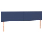 vidaXL Tăblii de pat, 2 buc, albastru, 80x5x78/88 cm, textil