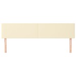 vidaXL Tăblii de pat, 2 buc., crem, 80x5x78/88 cm, piele ecologică