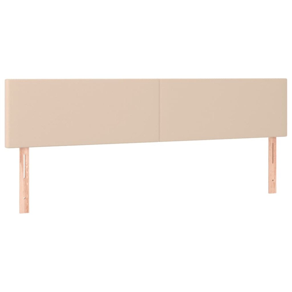 vidaXL Tăblii de pat 2 buc. cappuccino 80x5x78/88 cm piele ecologică
