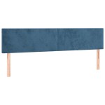 vidaXL Tăblii de pat, 2 buc, albastru închis, 80x5x78/88 cm, catifea