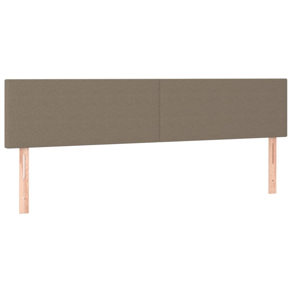 vidaXL Tăblii de pat, 2 buc, gri taupe, 90x5x78/88 cm, textil