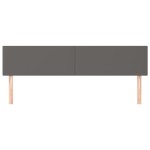 vidaXL Tăblii de pat, 2 buc, gri, 90x5x78/88 cm, piele ecologică