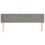 vidaXL Tăblii de pat, 2 buc, gri deschis, 90x5x78/88 cm, catifea