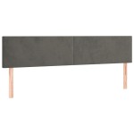 vidaXL Tăblii de pat, 2 buc, gri închis, 90x5x78/88 cm, catifea
