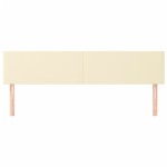 vidaXL Tăblii de pat, 2 buc, crem, 100x5x78/88 cm, piele ecologică