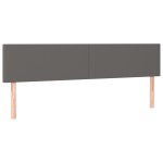 vidaXL Tăblii de pat, 2 buc, gri, 100x5x78/88 cm, piele ecologică vidaXL Tăblii de pat, 2 buc, gri, 100x5x78/88 cm, piele ecologică