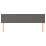 vidaXL Tăblii de pat, 2 buc, gri, 100x5x78/88 cm, piele ecologică vidaXL Tăblii de pat, 2 buc, gri, 100x5x78/88 cm, piele ecologică