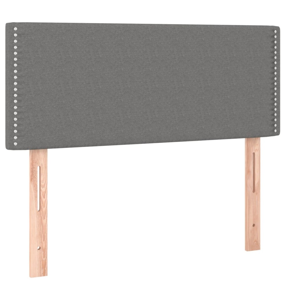 vidaXL Tăblie de pat, gri închis, 80x5x78/88 cm, textil