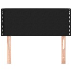 vidaXL Tăblie de pat, negru, 80x5x78/88 cm, textil