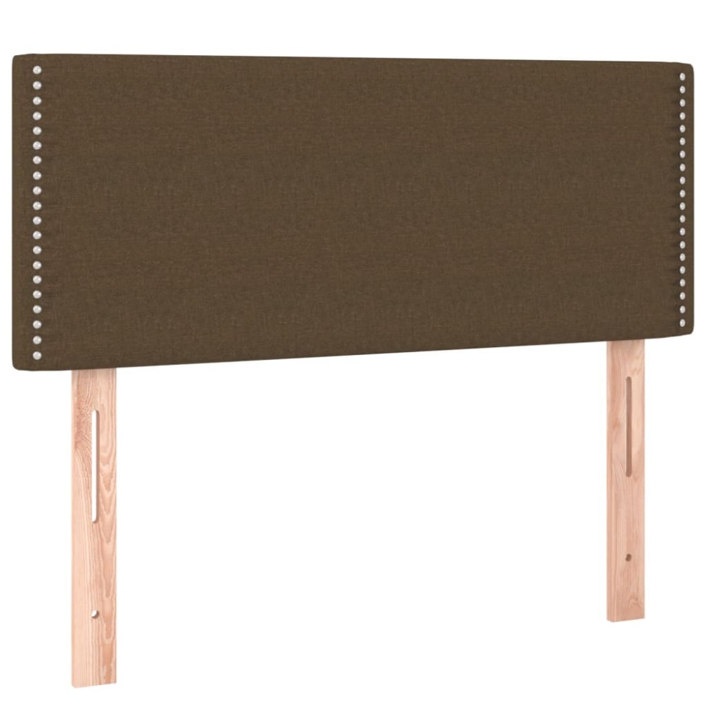vidaXL Tăblie de pat, maro închis, 80x5x78/88 cm, textil