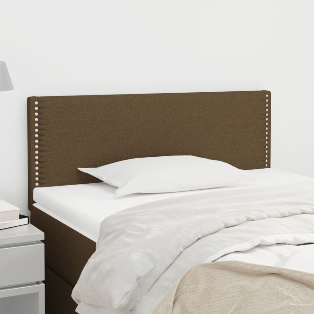 vidaXL Tăblie de pat, maro închis, 80x5x78/88 cm, textil