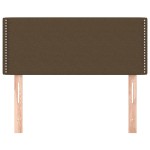 vidaXL Tăblie de pat, maro închis, 80x5x78/88 cm, textil vidaXL Tăblie de pat, maro închis, 80x5x78/88 cm, textil