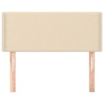 vidaXL Tăblie de pat, crem, 80x5x78/88 cm, textil