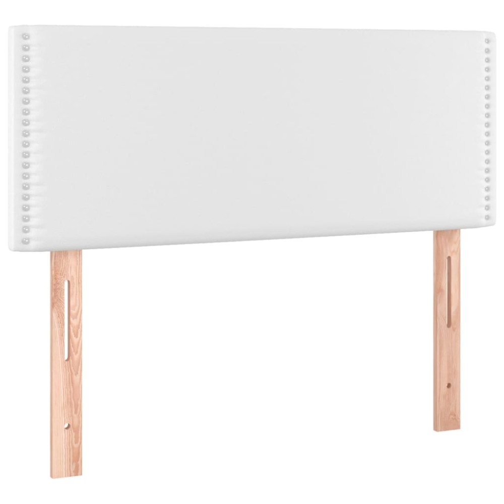 vidaXL Tăblie de pat, alb, 80x5x78/88 cm, piele ecologică