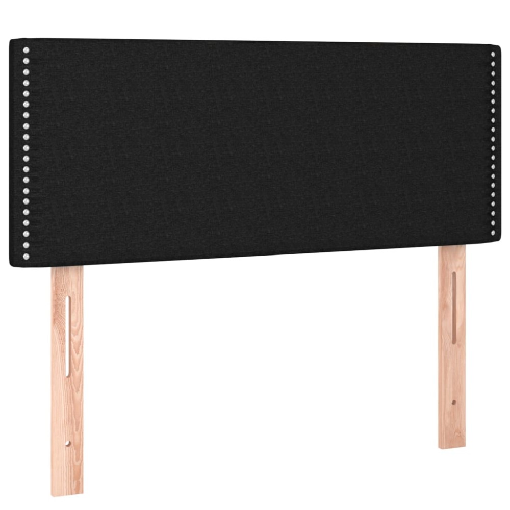 vidaXL Tăblie de pat, negru, 90x5x78/88 cm, textil