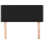vidaXL Tăblie de pat, negru, 90x5x78/88 cm, textil