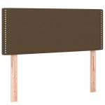vidaXL Tăblie de pat, maro închis, 90x5x78/88 cm, textil vidaXL Tăblie de pat, maro închis, 90x5x78/88 cm, textil