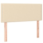 vidaXL Tăblie de pat, crem, 90x5x78/88 cm, textil