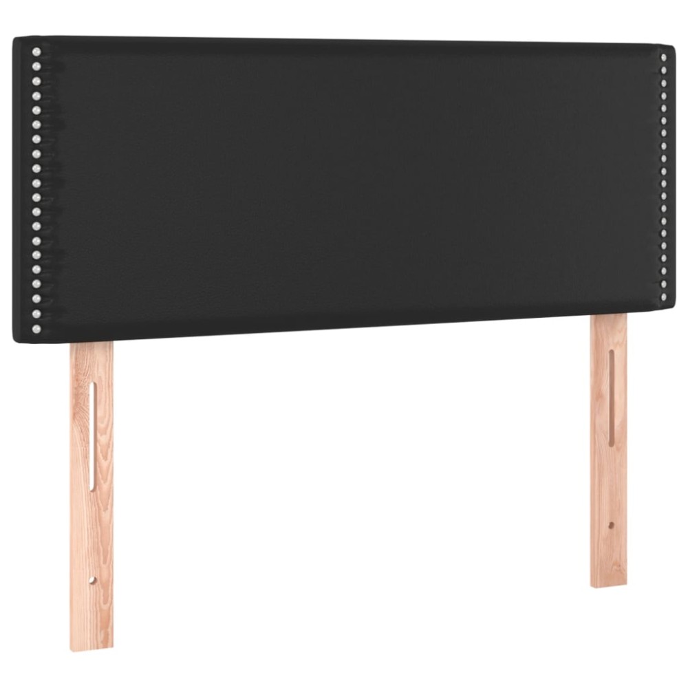 vidaXL Tăblie de pat, negru, 90x5x78/88 cm, piele ecologică