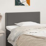 vidaXL Tăblie de pat, gri, 90x5x78/88 cm, piele ecologică vidaXL Tăblie de pat, gri, 90x5x78/88 cm, piele ecologică