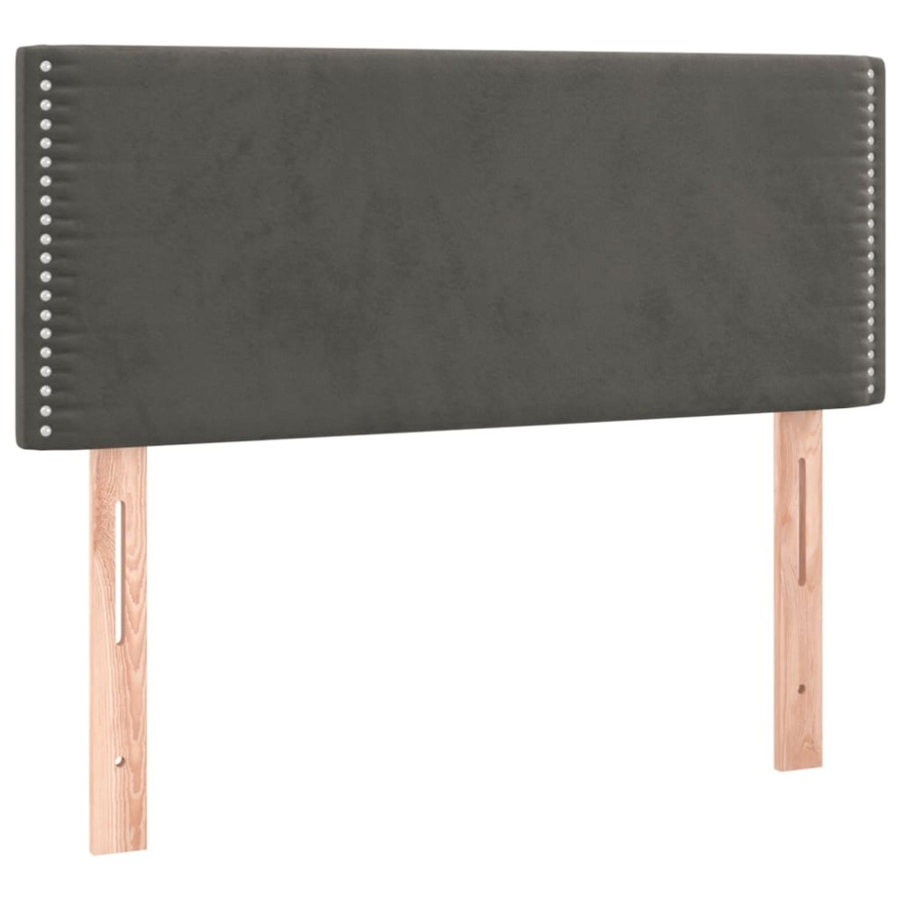 vidaXL Tăblie de pat, gri închis, 90x5x78/88 cm, catifea