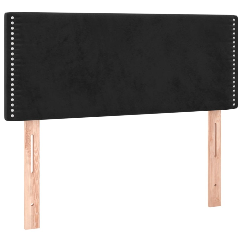 vidaXL Tăblie de pat, negru, 90x5x78/88 cm, catifea