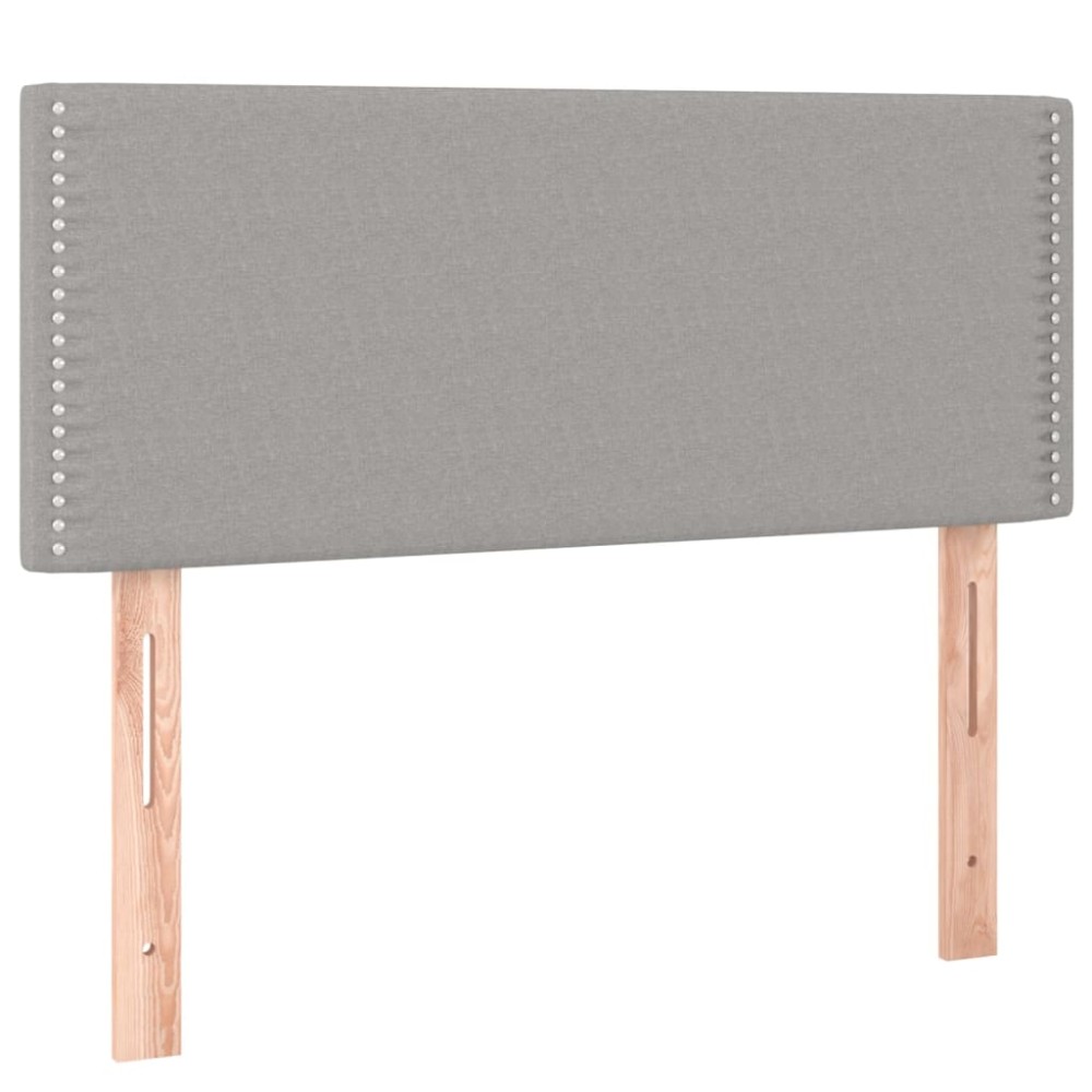 vidaXL Tăblie de pat, gri deschis, 100x5x78/88 cm, textil