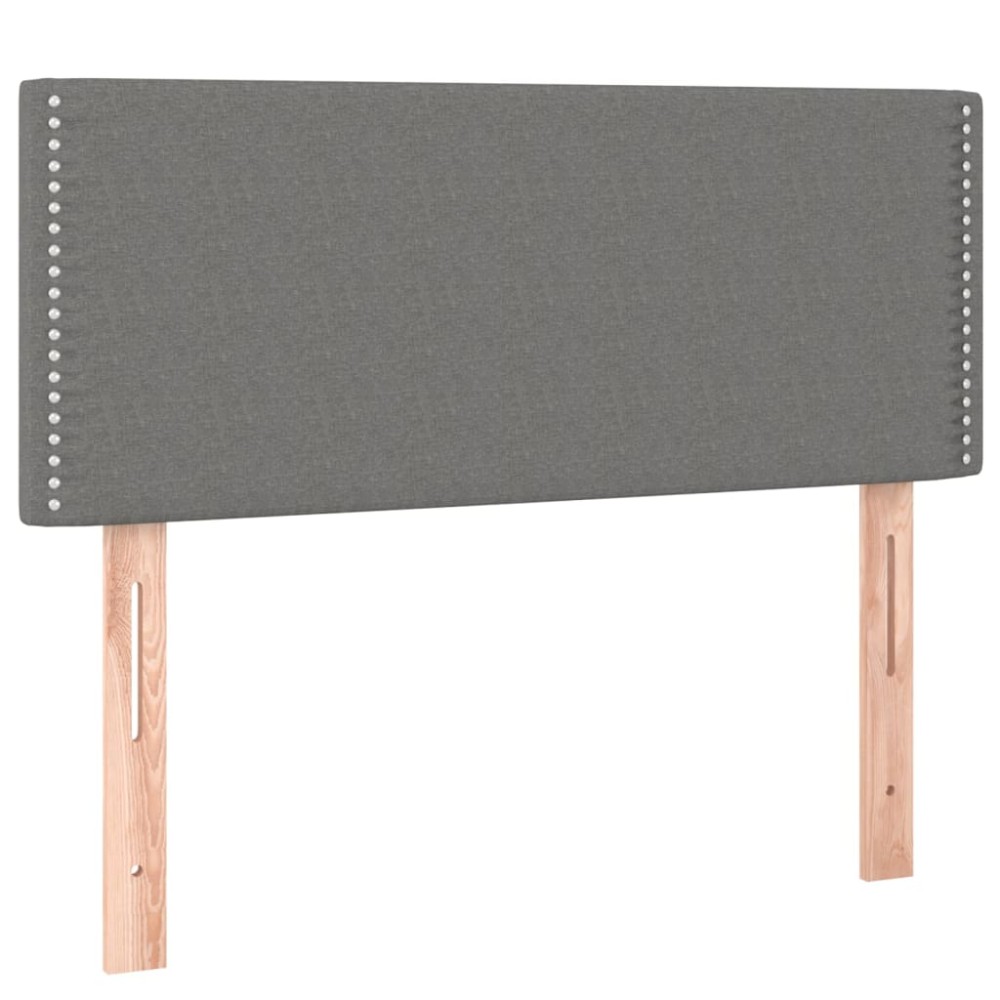 vidaXL Tăblie de pat, gri închis, 100x5x78/88 cm, textil