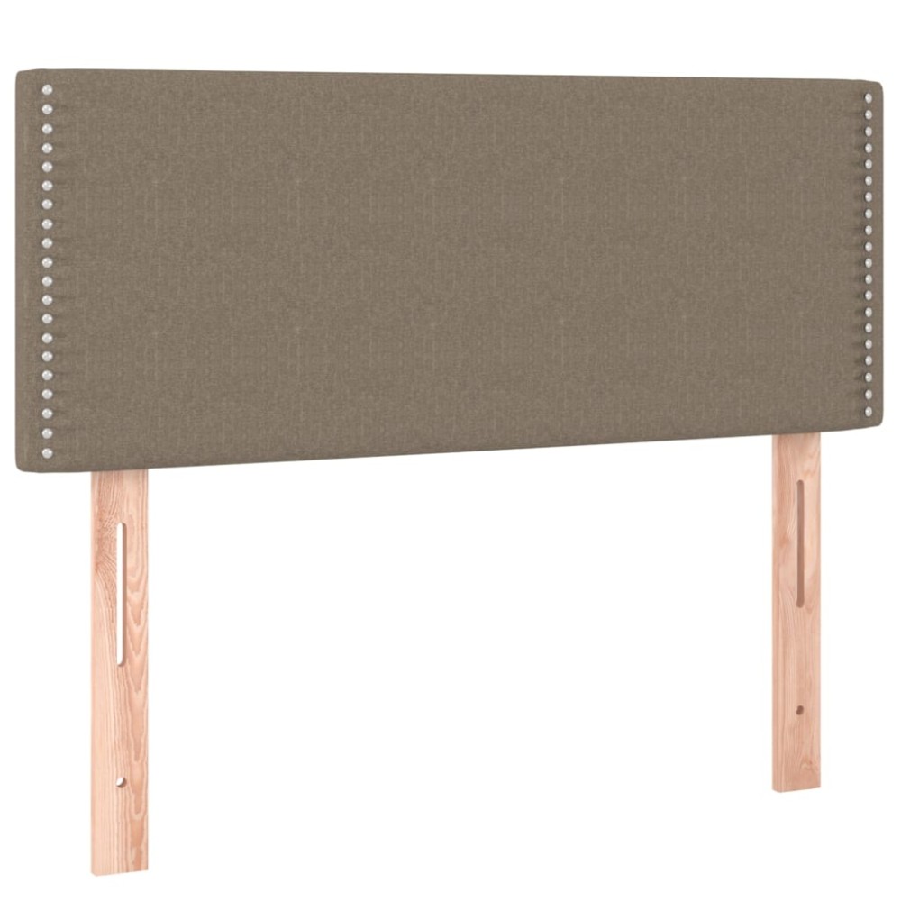 vidaXL Tăblie de pat, gri taupe, 100x5x78/88 cm, textil