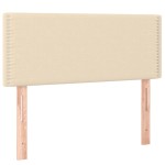 vidaXL Tăblie de pat, crem, 100x5x78/88 cm, textil