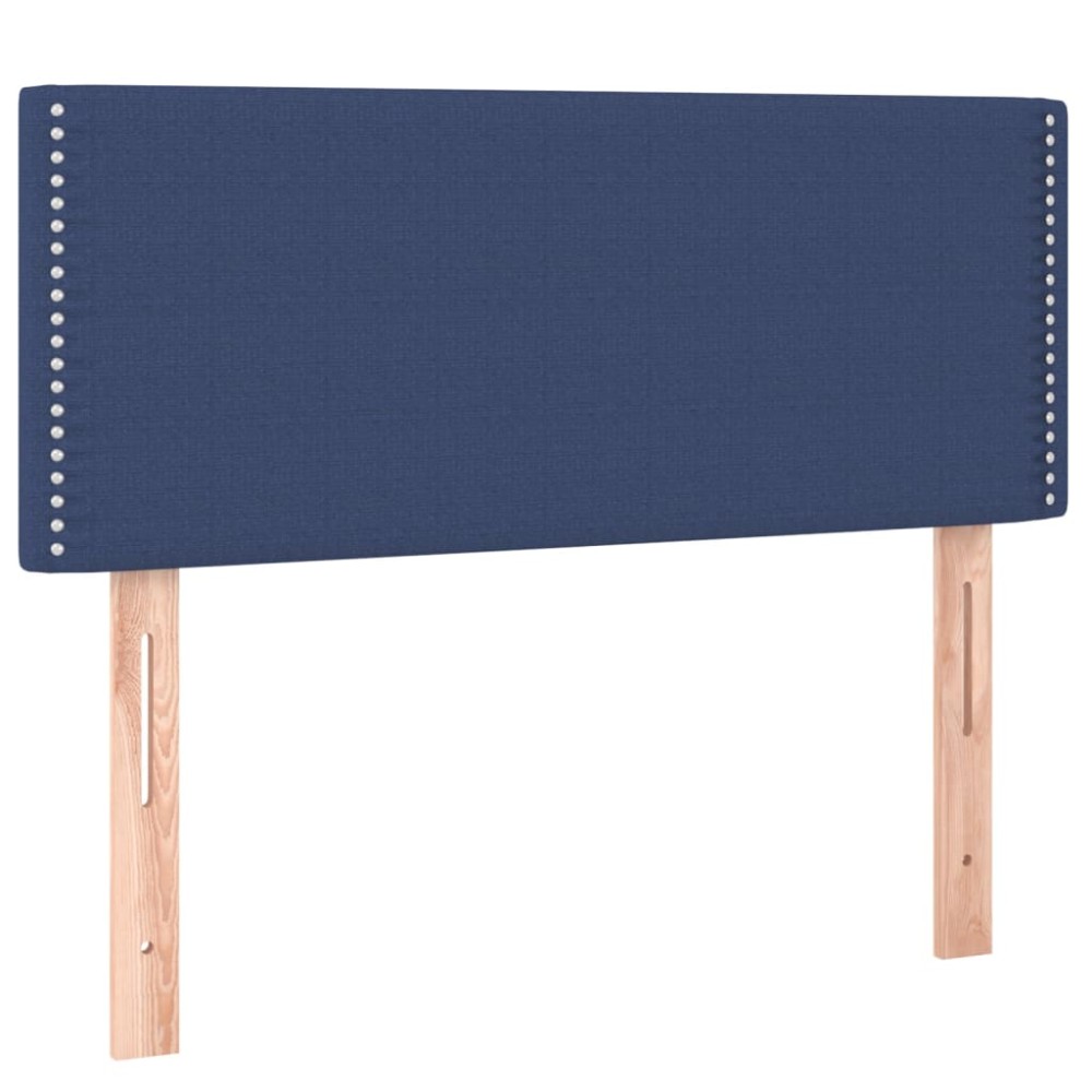 vidaXL Tăblie de pat, albastru, 100x5x78/88 cm, textil