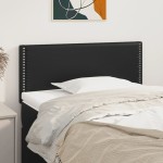 vidaXL Tăblie de pat, negru, 100x5x78/88 cm, piele ecologică vidaXL Tăblie de pat, negru, 100x5x78/88 cm, piele ecologică