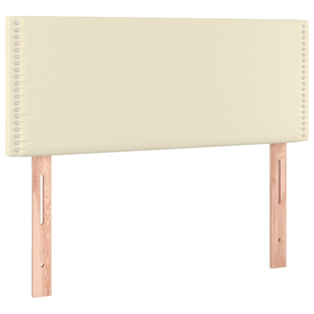 vidaXL Tăblie de pat, crem, 100x5x78/88 cm, piele ecologică