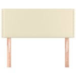 vidaXL Tăblie de pat, crem, 100x5x78/88 cm, piele ecologică