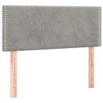 vidaXL Tăblie de pat, gri deschis, 100x5x78/88 cm, catifea