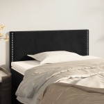 vidaXL Tăblie de pat, negru, 100x5x78/88 cm, catifea vidaXL Tăblie de pat, negru, 100x5x78/88 cm, catifea