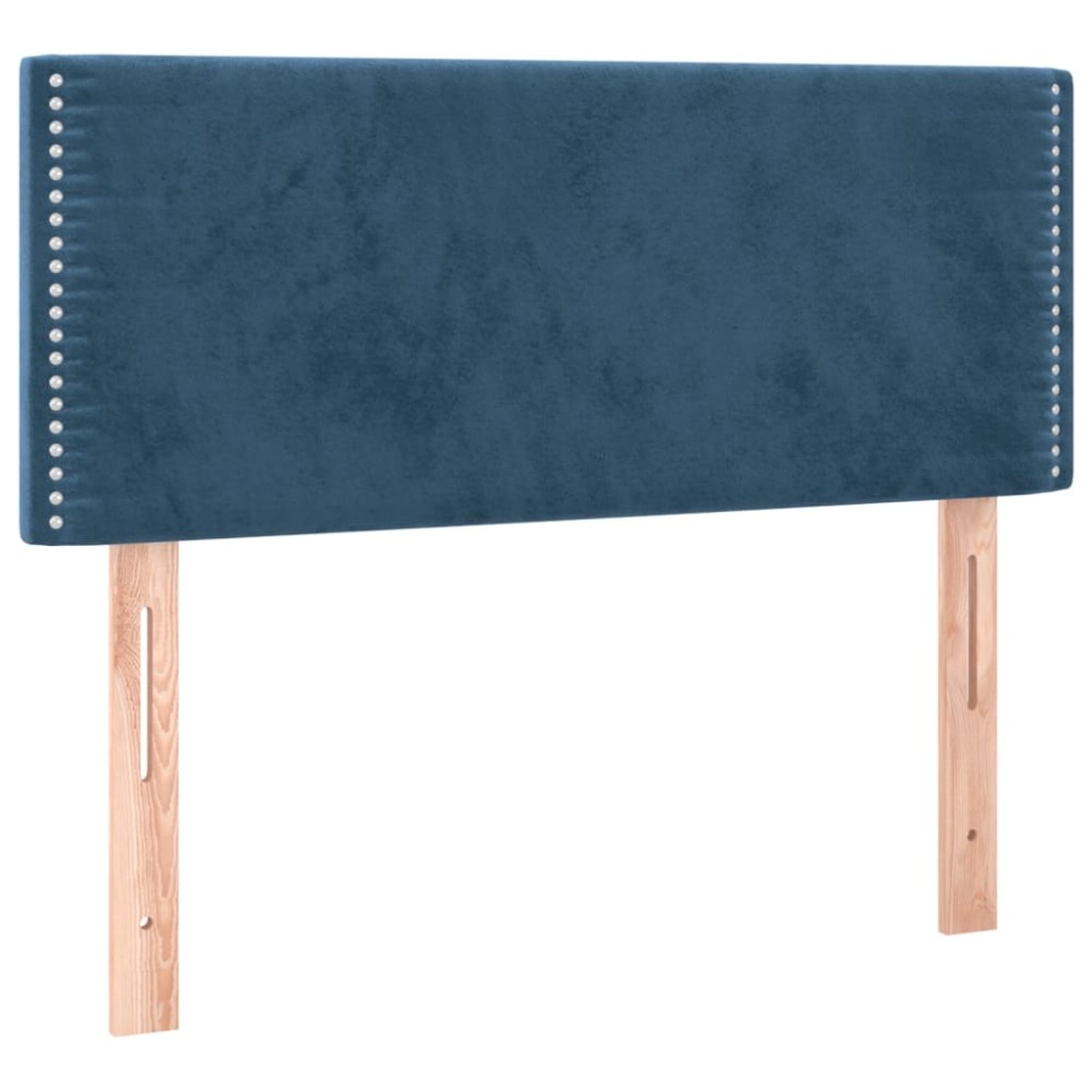 vidaXL Tăblie de pat, albastru închis, 100x5x78/88 cm, catifea