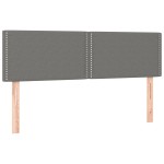 vidaXL Tăblii de pat, 2 buc., gri închis, 72x5x78/88 cm, textil vidaXL Tăblii de pat, 2 buc., gri închis, 72x5x78/88 cm, textil