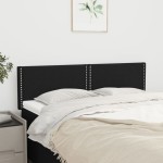 vidaXL Tăblii de pat, 2 buc., negru, 72x5x78/88 cm, textil vidaXL Tăblii de pat, 2 buc., negru, 72x5x78/88 cm, textil