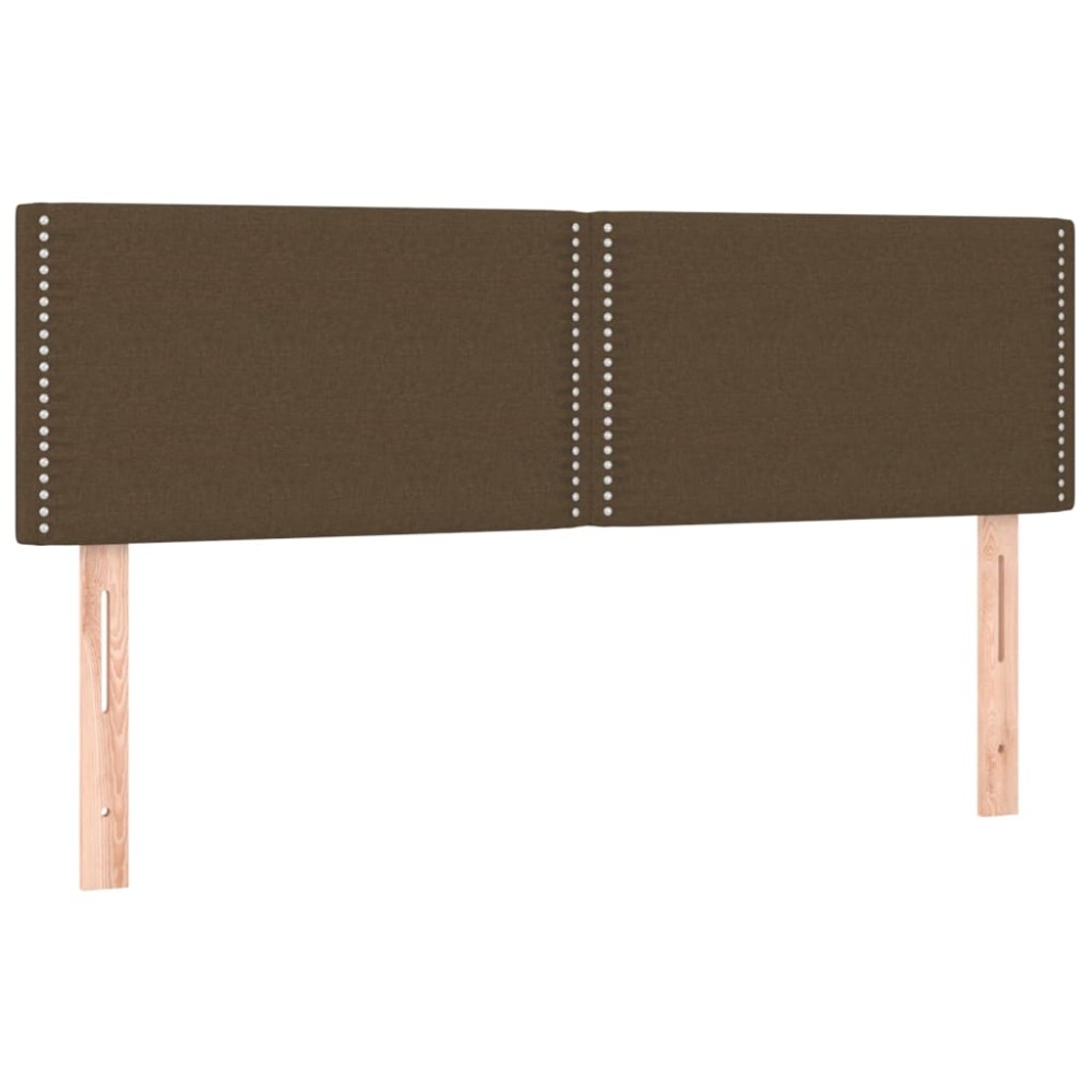 vidaXL Tăblii de pat, 2 buc., maro închis, 72x5x78/88 cm, textil
