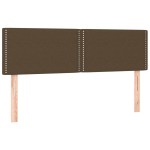 vidaXL Tăblii de pat, 2 buc., maro închis, 72x5x78/88 cm, textil vidaXL Tăblii de pat, 2 buc., maro închis, 72x5x78/88 cm, textil
