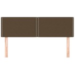 vidaXL Tăblii de pat, 2 buc., maro închis, 72x5x78/88 cm, textil vidaXL Tăblii de pat, 2 buc., maro închis, 72x5x78/88 cm, textil