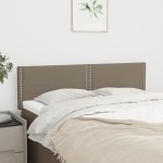 vidaXL Tăblii de pat, 2 buc., gri taupe, 72x5x78/88 cm, textil vidaXL Tăblii de pat, 2 buc., gri taupe, 72x5x78/88 cm, textil
