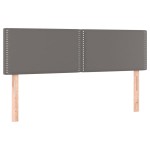 vidaXL Tăblii de pat, 2 buc., gri, 72x5x78/88 cm, piele ecologică vidaXL Tăblii de pat, 2 buc., gri, 72x5x78/88 cm, piele ecologică