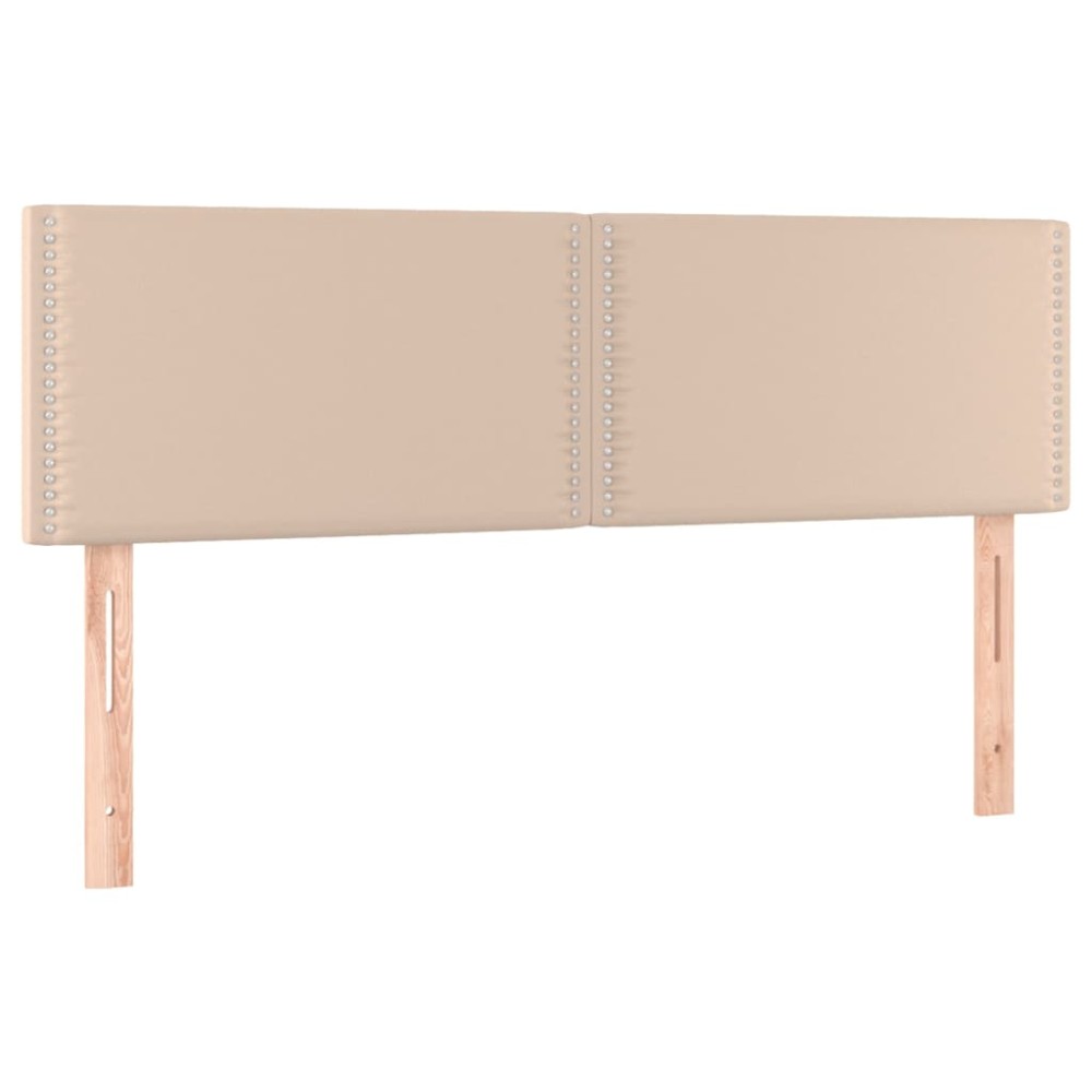 vidaXL Tăblii de pat 2 buc. cappuccino 72x5x78/88 cm piele ecologică