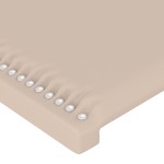 vidaXL Tăblii de pat 2 buc. cappuccino 72x5x78/88 cm piele ecologică